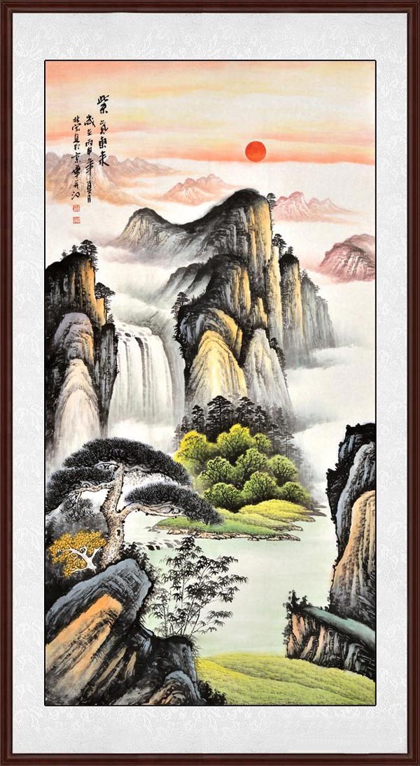 董事長(zhǎng)辦公室設(shè)計(jì)時(shí)掛哪些裝飾畫，可以襯托出品味和修養(yǎng)《紫氣東來(lái)》
